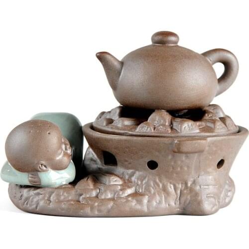 Celadon kiln thriving little monk spoiled sweet tea tea censer ornaments home crafts