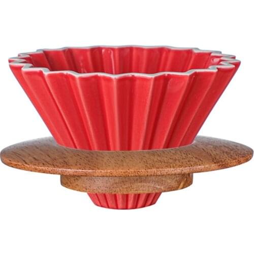 Espresso Coffee Filter,Ceramic Pour Over Coffee Maker with Stand V60 Funnel Dripper,Coffee Accessories