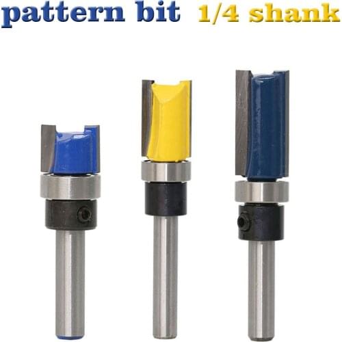 3PCS 1/4 Inch Shank Cutter Router Bit Trimming Woodworking Milling Cutter Dual Blades