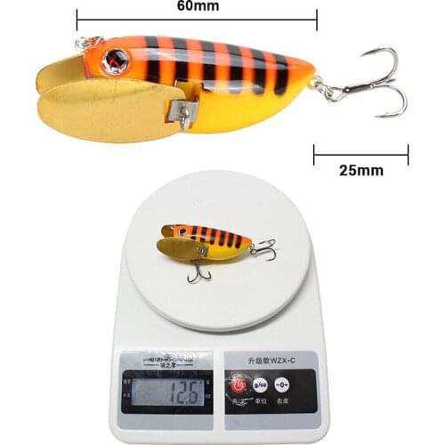 Artificial Minnow 3D Eyes 6cm/12.6g Topwater Popper ABS Plastic Hard Bait 6# With Blood Trough Hook Wobblers Floating Fishing