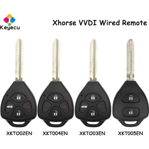 KEYECU for Toyota Style XHORSE English Version Wired Universal Remote Control Key With 2 / 3 / 4 Buttons for VVDI Key Tool VVDI2