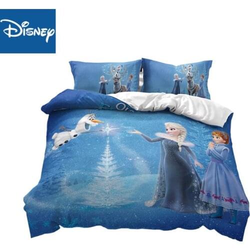 Disney frozen bedding set for girls bed decor double size duvet covers queen 3/4pcs home textile princess discount free shipping