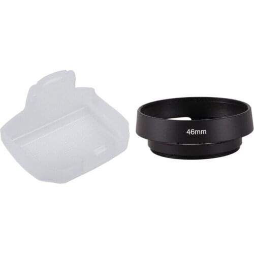 Flash Diffuser Bounce Cover For Yongnuo Speedlight With 46Mm Lens Hood For 25Mm F1.4 35Mm F1.6 50Mm F1.8 Mirrorless