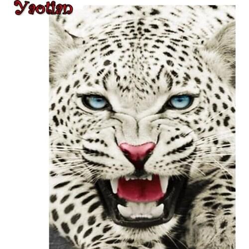 Hot Saleing 5D DIY Diamond painting Ferocious Leopard Embroidery Mosaic Handmake Cross Stitch Full Square/round drill, home art