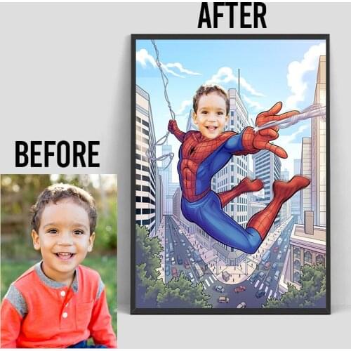 5 Diy Diamond Painting Disney Marvel Spider Man Custom Personalized Poster Diamond Mosaic Cross Stitch For Kid Room-Decor Gift