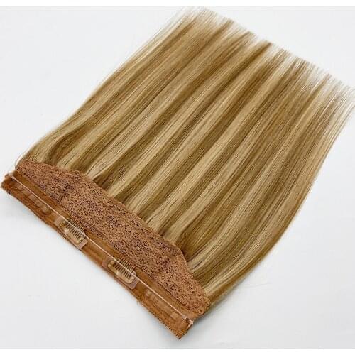 Kayla 80g-120g Halo Invisible Fish Line 100% Human Hair Wire in Better Blending Halo Human Hair Extensions
