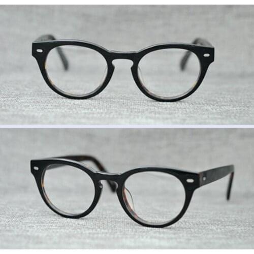 LKK UNISEX glasses Hand Japanese plate circular eyeglasses frame retro eyeglasses small face frame with high myopia