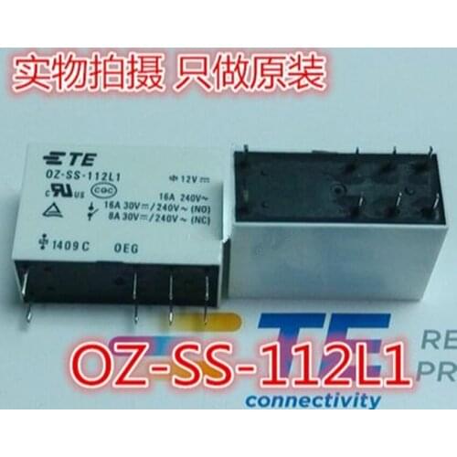 OZ-SS-112L1 16A 12VDC 240VAC TE Tyco OEG Relay (1 From C) contact DIP8 new and original