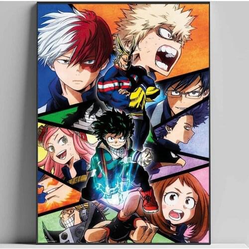 HD Prints My Hero Academy Poster Wall Art Japan Anime Characters Canvas Painting Home Decor Bedroom Modular Pictures Framework