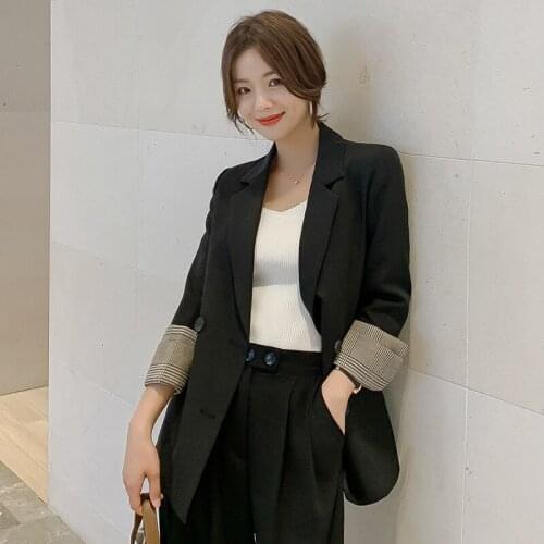 Peach Women Elegant Blazer Plus Size Double-breasted Blazers Women Work Office Outfit Black Ladies Blazers And Jackets Femme