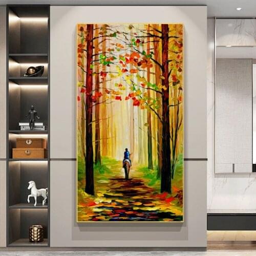 Landscape Canvas Painting Lover Wall Art Forest Scenery Poster Print Wall Picture for Living Room Interior Home Decor Cuadros