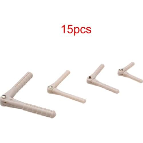 15PCS DIY Model Accessories Plastic Needle Hinges Loose Leaf Gray Gemel Dia 2/2.5/4.5mm L 33/43/48/67mm Hinge for RC Aircraft