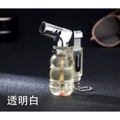 Transparent Miniature Welding Torch Spray Gun Inflatable Lighter Creative Elbow Fixed Fire Straight Into The Light Men Gadgets
