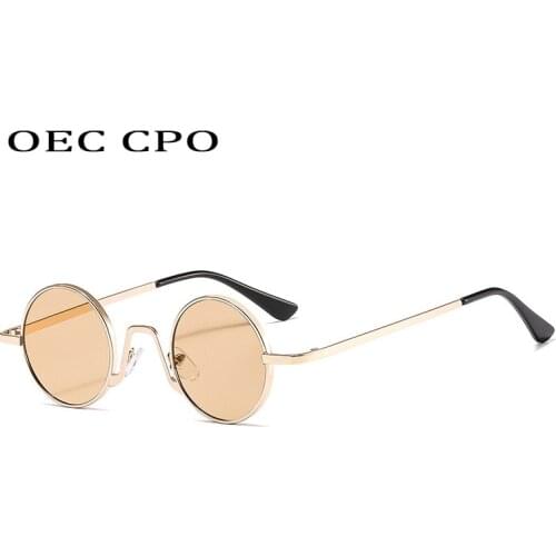 OEC CPO Metal Punk Round Women Sunglasses Classic Men Brand Designer Driving Sun Glasses Female UV400 Eyewear Oculos O608