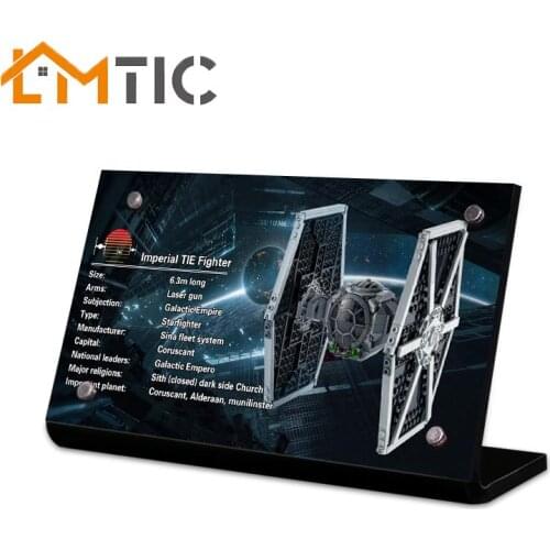 Acrylic material display stand brand for 75300 war tie space fighter building block toy