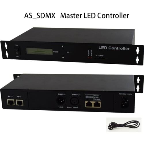 AS_SDMX SD Master DMX512 LED Pixel Controller VideoLEDShow and LEDShow Software Record Madrix effects Grandma2 Avolites