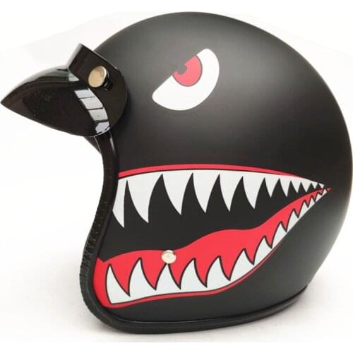 DOT Semi Helmet Retro Helmet Battery Electric Car Helmet Unisex Spring Summer and Autumn Helmet