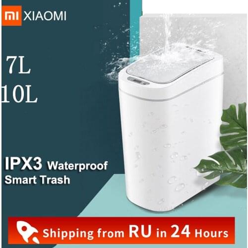 2020 Xiaomi NINESTARS Waterproof Smart Trash Can Intelligent Induction Automatic Motion Sensor Trash Bin 10L 7L Large Capacity