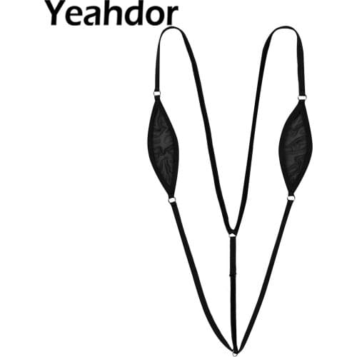 Women One-piece Bikini Set Swimsuit Sheer Lingerie Spaghetti Straps Y-back Mini Micro Thong Bikini Nightwear Swimwear Slingshot