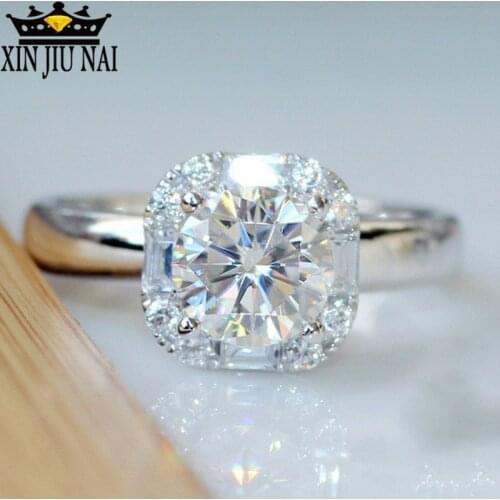 1 Carat Cubic Zircon CZ Diamant Wedding Rings for Women Genuine 925 anillos Silver SolitaireNight Club Tiaodi Flashing 925 ring