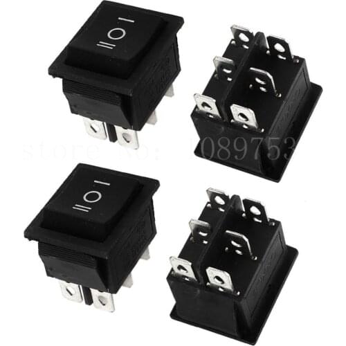 10Pcs DPDT 3 Way On-Off-On Latching Rocker Boat Switch AC 250V-15A 125V-20A