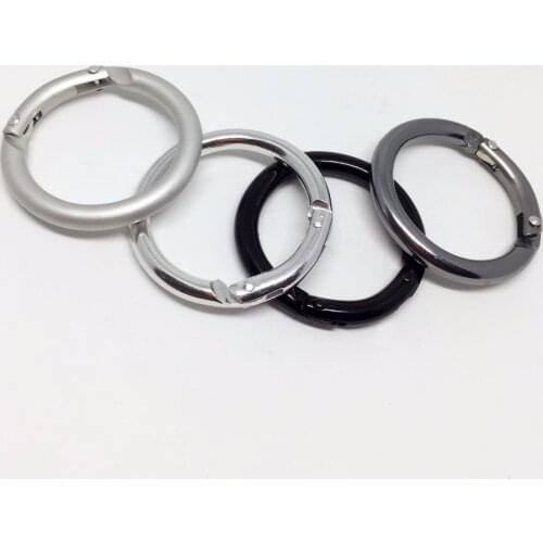 10pcs Spring O Ring,bag carbine,Round Carabiner Snap Clip Hook Keychain Trigger Keyring Buckle,DIY accessories outdoor tools