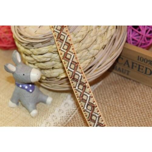 10yards/lot wide 1.6cm Woven Jacquard Ribbon wave design for curtain and clothing accessory LS-0978