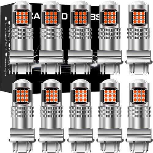 10X P21W led 1156 T20 W21/5W 7443 P21/5W 1200LM W21W Car Bulb 7440 BA15S BAY15D PY21W Auto DRL Light White 1157 LED Brake Light