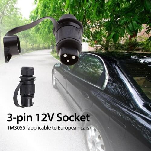 12V 3 Pin Car Trailer Socket + Plug Tow Bar Electrics Waterproof Cable Connector Adapter For RV Truck European Type Trailer