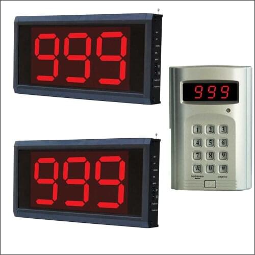 999-Channel Keypad Caller+1 Number Display Receiver Wireless Calling Paging Queuing Restaurant Customer Service For Fast Food