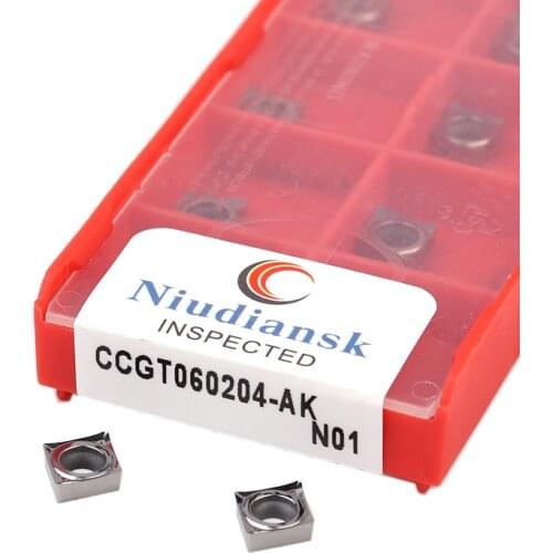 CCGT060202-AK N01 Carbide Inserts CCGT060204-AK N01 Internal Turning Tools CCGT060208-AK N01 CNC Lathe Tools Aluminum And Copper