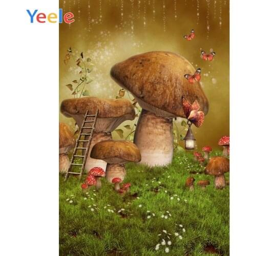 Spring Easter Dreamy Forest Mushroom Fairy Tale Photography Backdrops Baby Photographic Background For Photo Studio Photophone