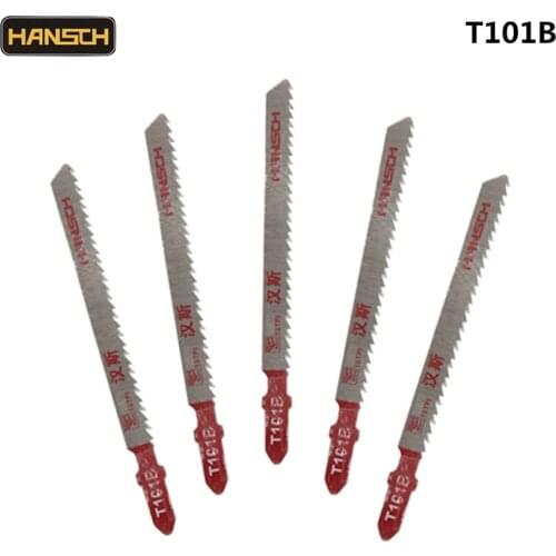 HANSCH 5pcs Jig Saw Blades HCS T101B Wood Fast Cut 100*2.5 For Bosch Metabo Dewalt Makita AEG Festo Holzher,Kress Cutting Tool