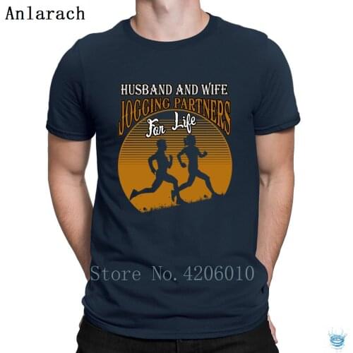 Husband And Wife Joggings Partners For Life Tshirts Slogan Personality Round Neck T Shirt For Men Summer Top Quality Vintage