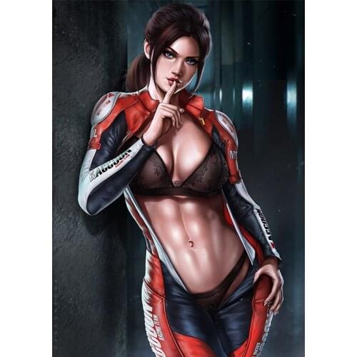 Cool Locomotive Woman Girl Claire Canvas Paintings Custom Print Japanese Anime Video Game Posters Wall Art Pictures for Bedroom