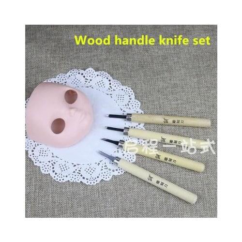 BJD doll blyth change tools change makeup wood handle knife set doll accessories bjd carve mouse engraved open eyes Tools DIY