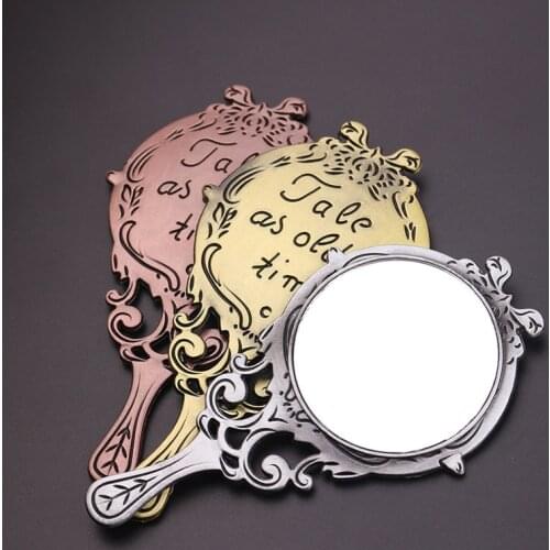 Mini Metal Handheld Makeup hand Mirror Children Mirror Gift Vanity Small Mirror Pocket specchio