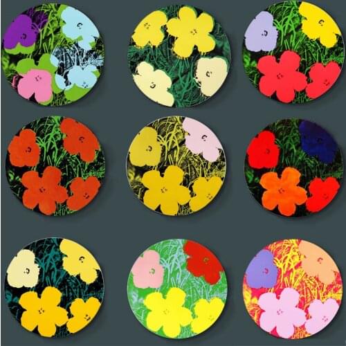 Pure Handmade Art Wall Plate Andy Warhol Painting Wall-Hanging Home Studio Decorative Bar Background Ornaments