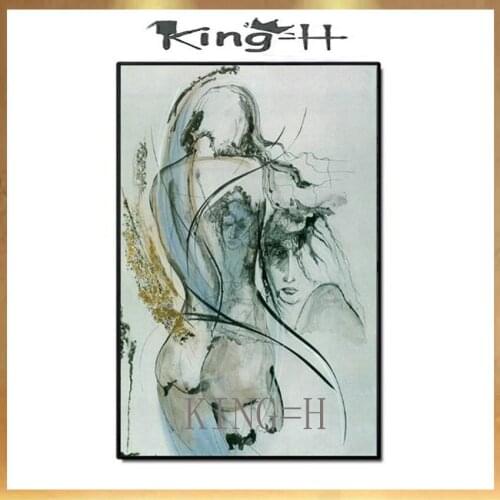 Newest Abstract Couples Characters Colorful 100% Hand-painted Canvas Oil Painting Modern Home Decoration Artwork Wall Showpiece