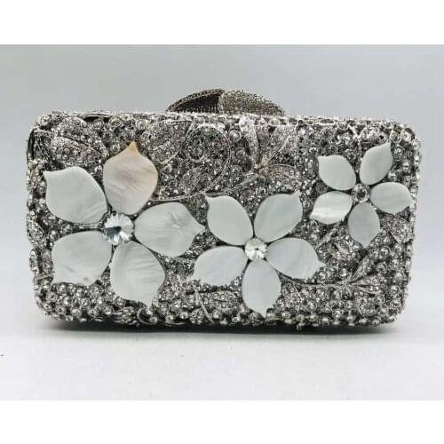 New Fashion gold Rhinestone Diamond Crystal Clutch Purse Elegant Women’s Chain Shoulder bag Purses And Handbags Lady Prom Clutch