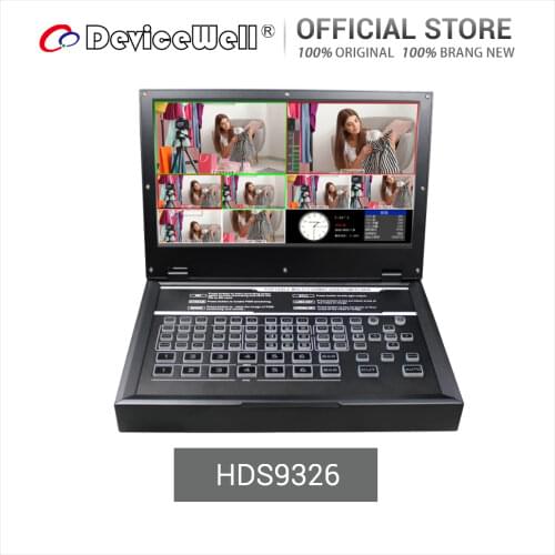 DeviceWell HDS9326 6 Channels 11.6" LCD Display HD SDI Portable Video Switcher
