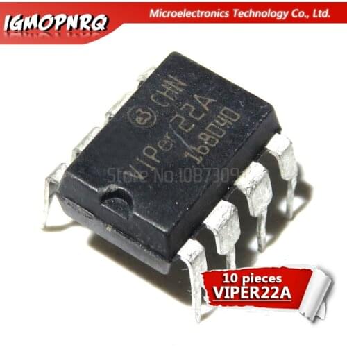 10pcs VIPER22A VIPER22 DIP-8 AC/DC Converters Low OFF-Line S new original