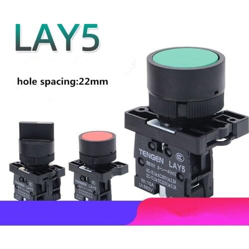 Hole Spacing 22mm 1 NO N/O Blue/red Sign Momentary Push Button Switch 600 Always On/Closed One on One CLose Optional