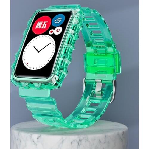 Sport Silicone Transparent color Strap Bracelet For Huawei Watch Fit Strap WristStrap For Huawei Fit Watchbands