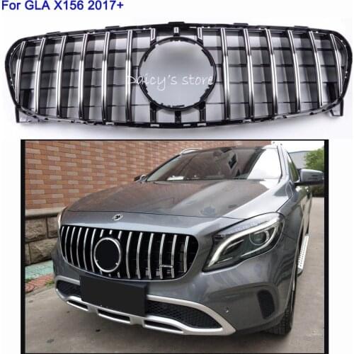 X156 GTR Style Front Grill Grille for Benz X156 GLA - CLASS GLA180 GLA200 GLA250 GLA45 AMG 2017 2018 ( Only fit new GLA )