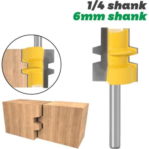 Tenon and tenon cutter with 1 / 4 handle single support bevel tooth tenon cutter for trimming machine
