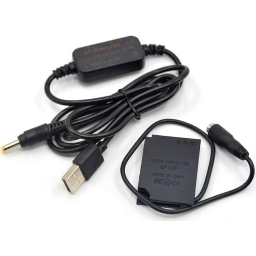 5V USB power bank charger cable EH-62F+EP-62F DC Coupler EN-EL12 dummy battery for Nikon S1200PJ S6100 S6200 S8100 S9100 S9900