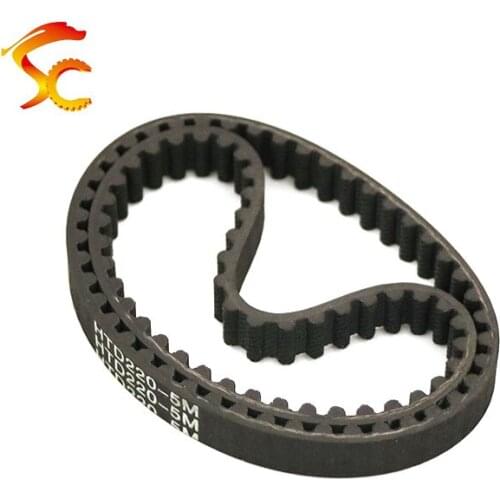 2pcs 5M 220 closed loop rubber 5M timing belt 5M-220-10MM Length 220mm Teeth 44 width 10mm for 3D printer