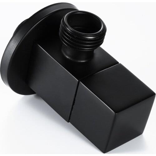 1pc G1/2' Black Brass Diverter Toilet Valve Stop Valve Faucet Angle Valve Shower Head Connector Solid Brass Attachement on Crane