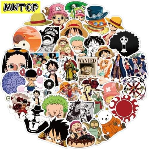 10/30/50Pcs/set Anime Luffy ONE PIECE Japan Cartoon Graffiti Stickers For Skateboard Laptop Luggage Toy Refrigerator Motorcycle